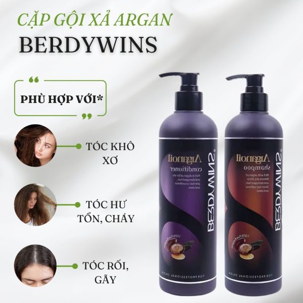 Bộ gội xả Arganoil Berdywins 1000ml - Image 6
